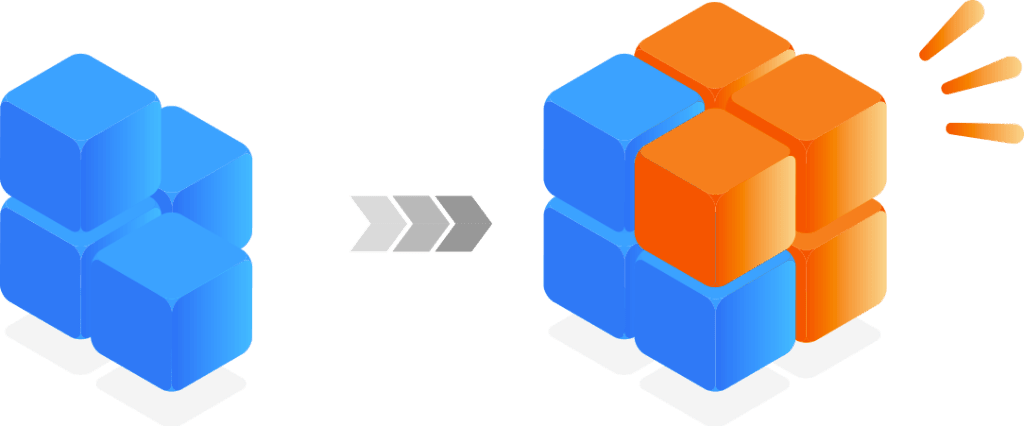 保障分を既存の保険に上乗せするイメージ